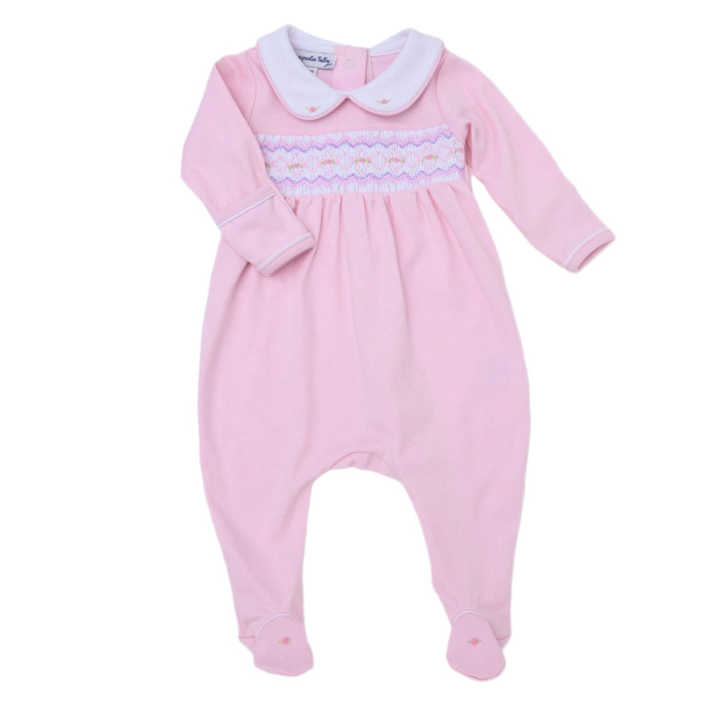 Magnolia Baby - Hazel Smocked Footie - Pink