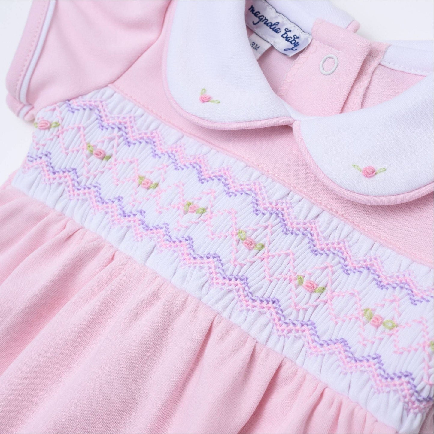 Magnolia Baby - Hazel Smocked Bubble - Pink