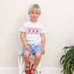 Lil Cactus - White Crawfish Smocked Tee and Denim Look Shorts Set