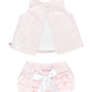 RuffleButts + RuggedButts - Baby Girls Pink Seersucker Ric Rac Swing Top & Bloomer Set
