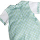 Marco and Lizzy - Green and blue checks Baby Boy romper-Cherry Blossom