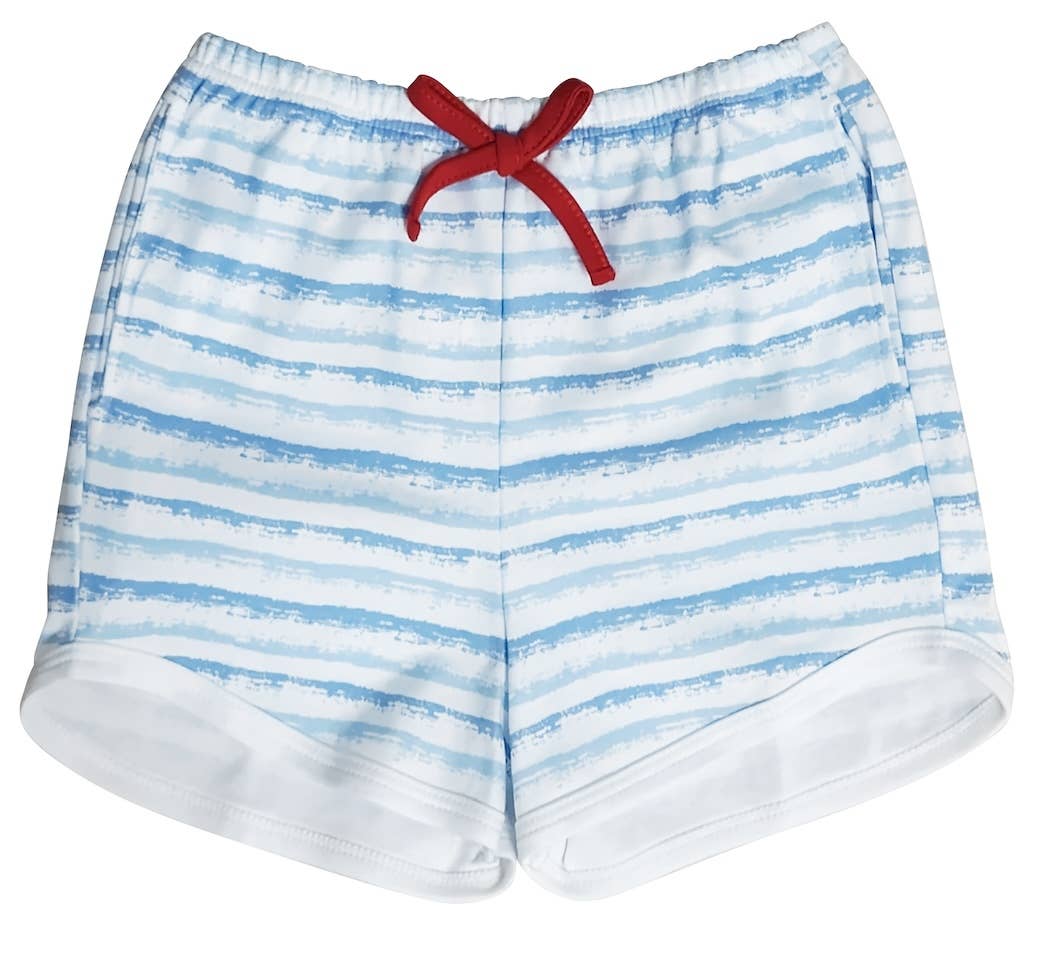 Marco and Lizzy - Nantucket Whales and sailboats Print Girl's Short set