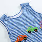 Lil Cactus - Dark Blue Gingham Car Romper