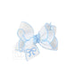 Beyond Creations, LLC - EMBROIDERED BOW CROCHET EDGE HAIR BOW ON ALLIGATOR CLIP