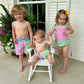 Seersucker Color Block Swim Shorts