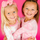 RuffleButts + RuggedButts - Toddler Girls Pink Butterfly Garden Toile Bamboo Viscose Ruffle Long Sleeve Pajama Set