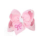 Beyond Creations, LLC - EMBROIDERED BOW CROCHET EDGE HAIR BOW ON ALLIGATOR CLIP