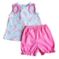 Marco and Lizzy - Bows & Flowers Baby Girl Popover Pima Cotton