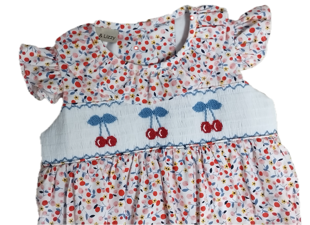Marco and Lizzy - "Cherries Collection" Applique Baby Bubble
