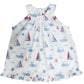 Marco and Lizzy - Nantucket Whales and sailboats Print Girl's Short set