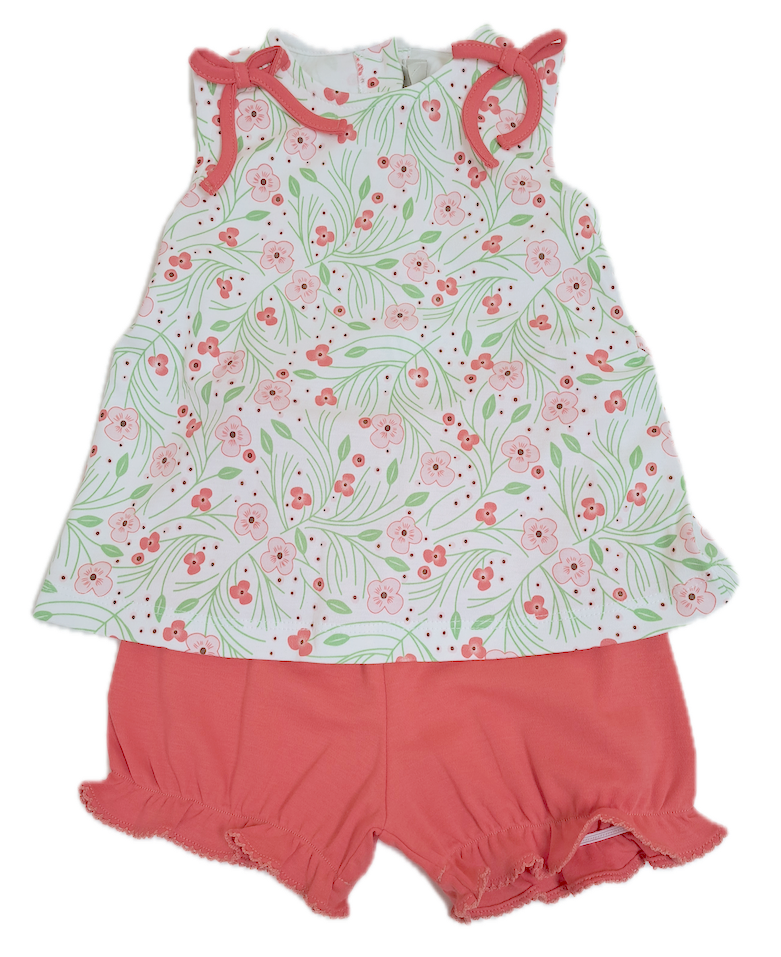 Marco and Lizzy - Cherry Blossoms Baby girl's bloomer set