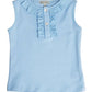 Marco and Lizzy - Girl's Light Blue Pima cotton top