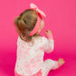 RuffleButts + RuggedButts - Baby Girls Pink Butterfly Garden Toile Bamboo Viscose Convertible Ruffle One Piece Pajama
