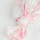 RuffleButts + RuggedButts - Baby Girls Pink Butterfly Garden Toile Bamboo Viscose Knotted Ruffle Gown & Hat Set