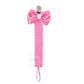 Beyond Creations, LLC - Crochet Edge Grosgrain Pacifier Clip w/ Detachable Bow