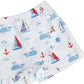 Marco and Lizzy - Nantucket Whales and sailboats Print Girl's Skort