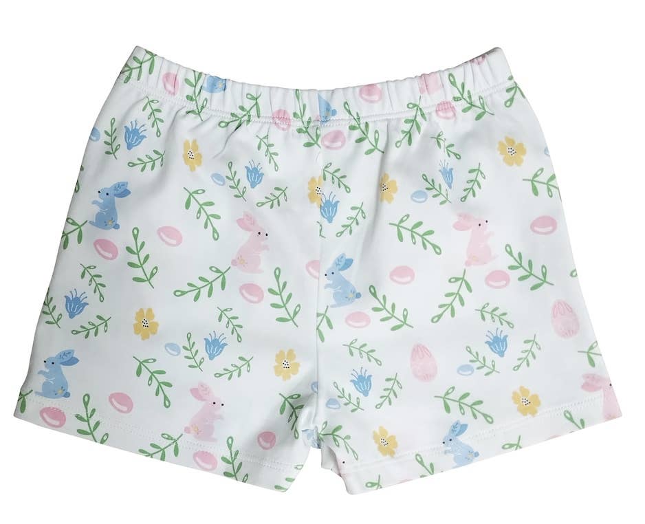 Marco and Lizzy - Girl's skort Easter floral with Bunnies