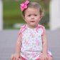 Marco and Lizzy - Bows & Flowers Baby Girl Popover Pima Cotton