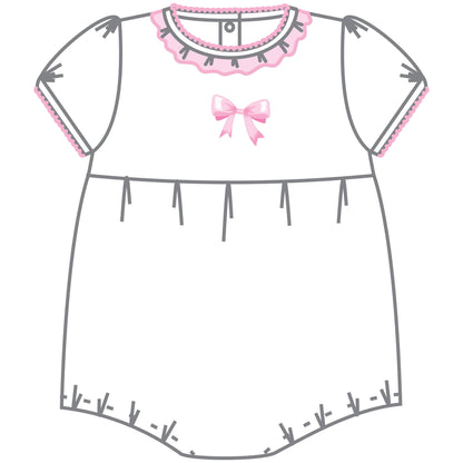 Magnolia Baby - Baby Bows Embroidered S/S Bubble